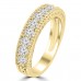 1.10 ct Ladies Round Cut Diamond Wedding Band Ring With Millgrain Edge 